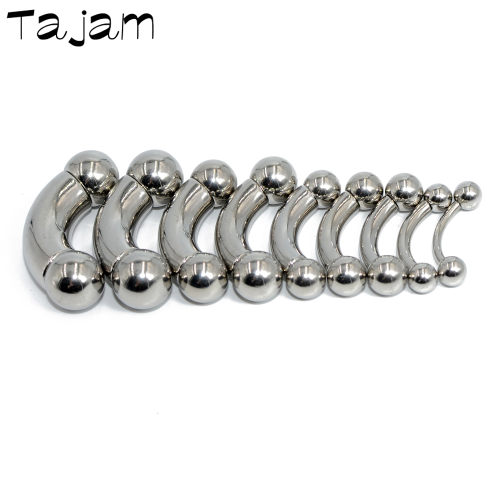 Nipple Bar Curved - Anneaux d'haltères droits en acier inoxydable,