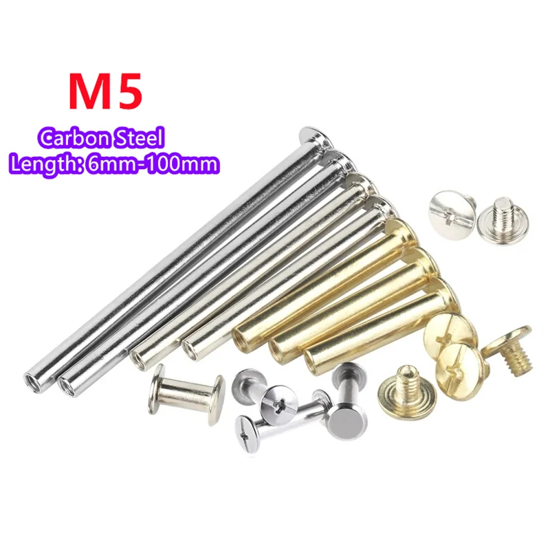 Body Jewelry Chicago - M5x5-100mm doré argent acier au carbone