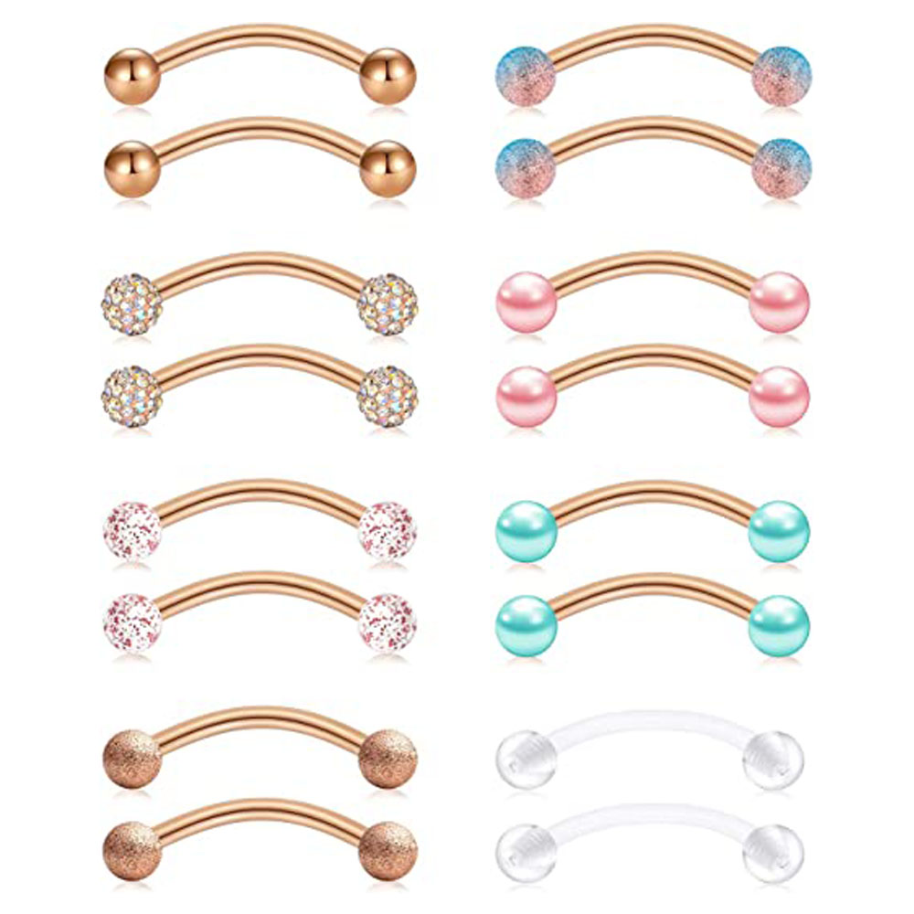 Nipple Bar Curved - Anneaux de ventre incurvés en acier