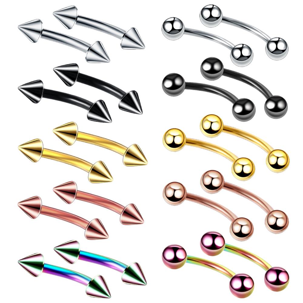 Nipple Bar Curved - Lot de 10 piercings pour les