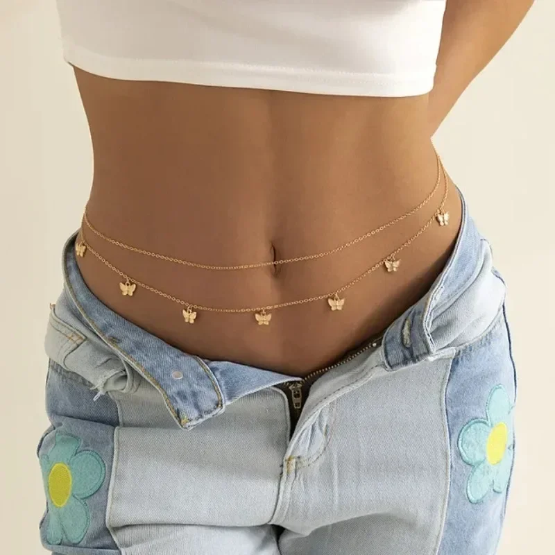 Body Jewelry Helix - Chaîne papillon Double couche pour femmes,