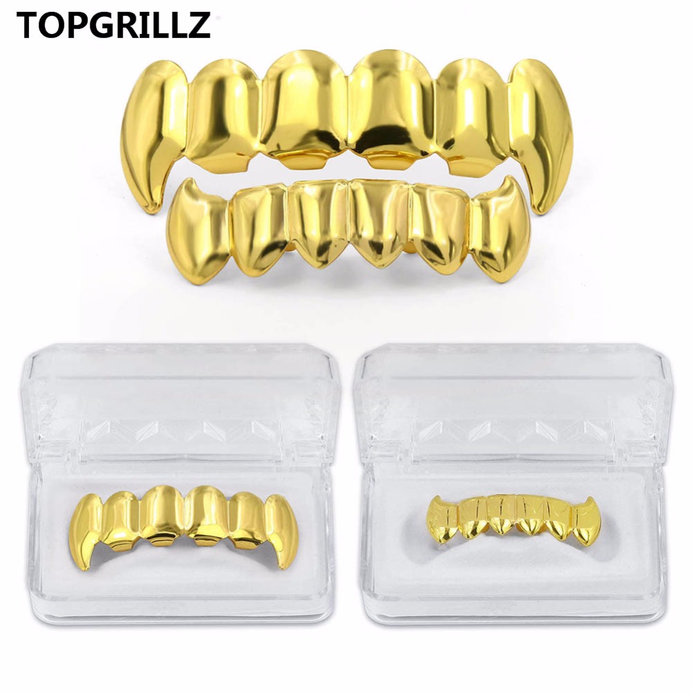 Body Jewelry Real Gold - TOicalRILLZ-Ensemble de dents de vampire en