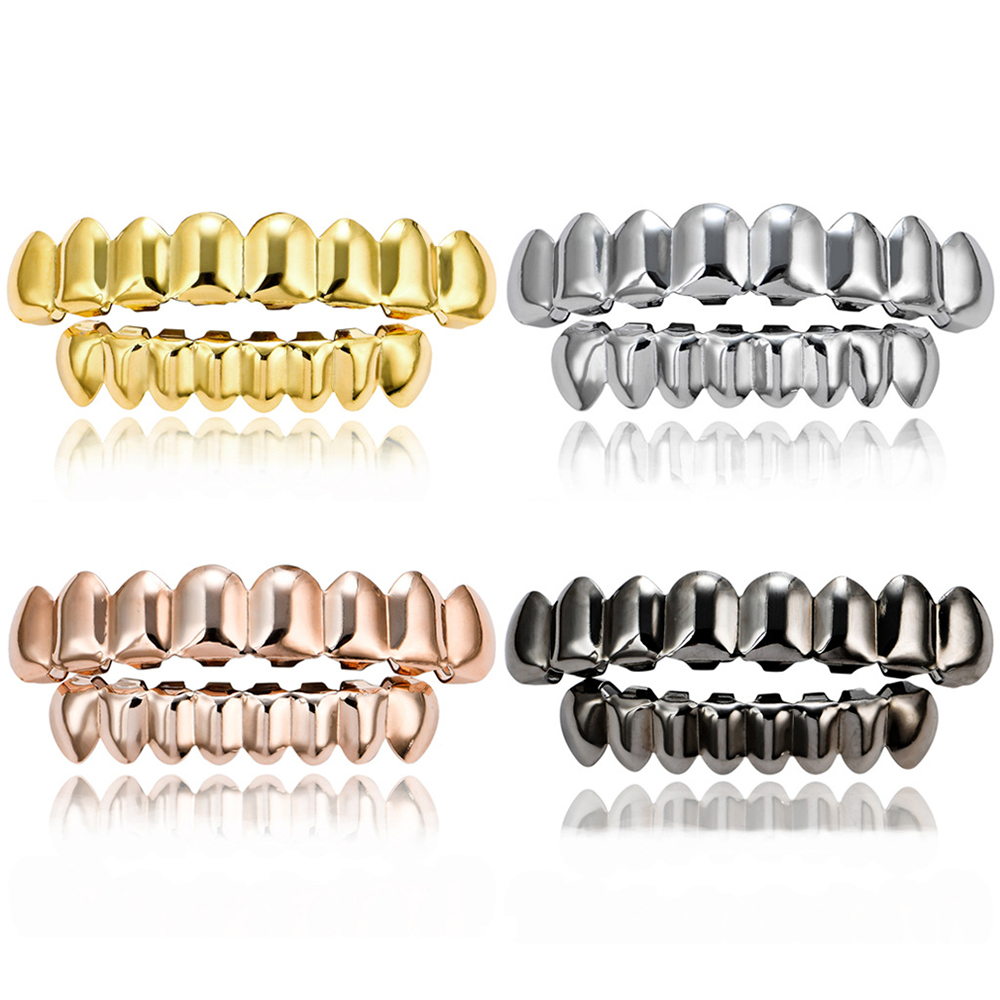 Body Jewelry Real Gold - Hip Hop-Dents supérieures plaquées or 18