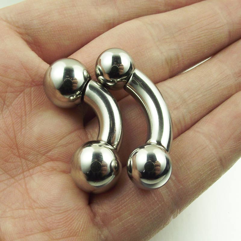Nipple Bar Curved - SaYao barre courte grande boule en