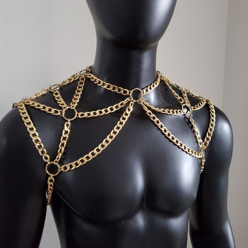 Body Jewelry Back - Punk hommes épaule corps chaîne dos