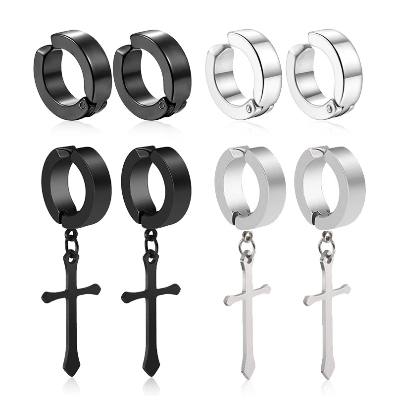 Body Jewelry Titanium - Boucles d'oreilles clip en acier au