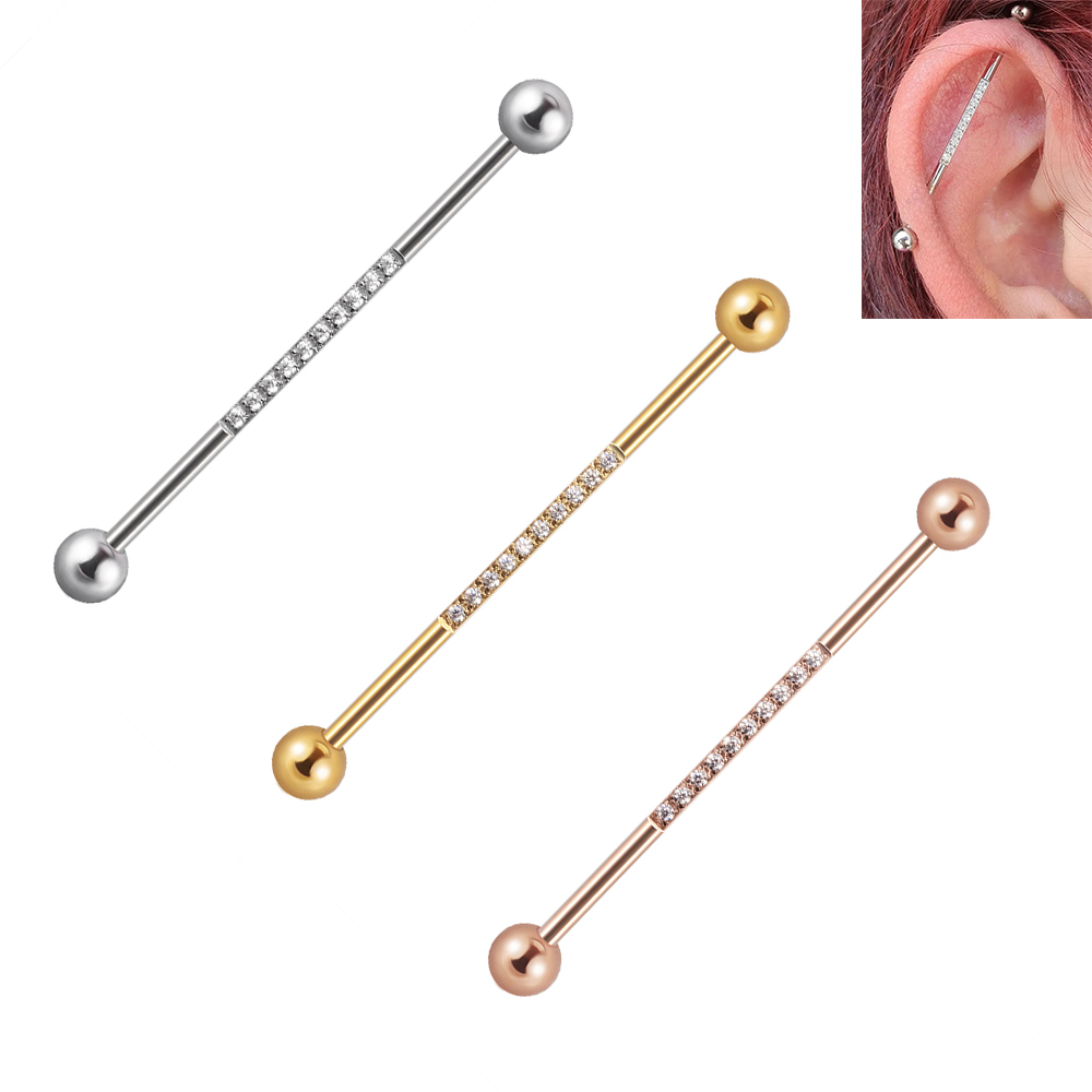 Industrial Barbell Long - 1/3 pièces en acier inoxydable industriel