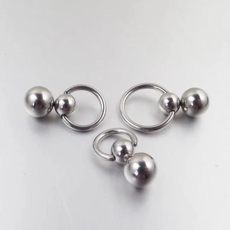 Nipple Bar Curved - Anneau de gourde à Double boule