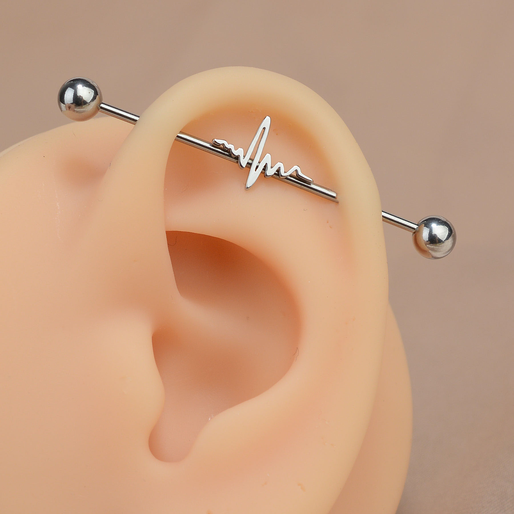 Industrial Barbell Long - 1PC 16G Barbell de piercing industriel