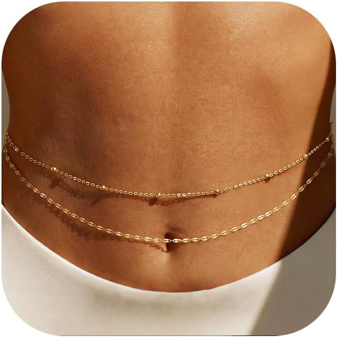 Body Jewelry Helix - Chaîne de taille plaquée or 14K