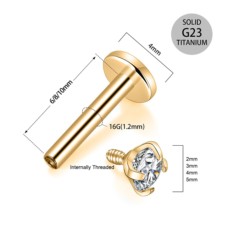 Boucles d'oreilles clous en ti - Body Jewelry Titanium avis et prix