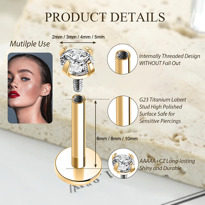 Boucles d'oreilles clous en ti - Body Jewelry Titanium avis et prix