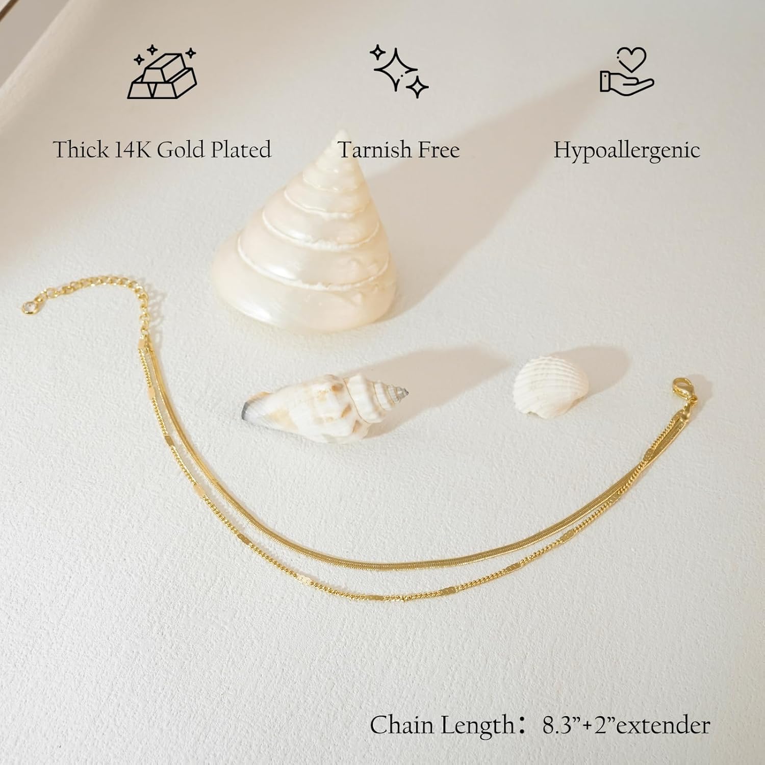 Bracelets de cheville pour fem - Body Jewelry Real Gold avis et prix