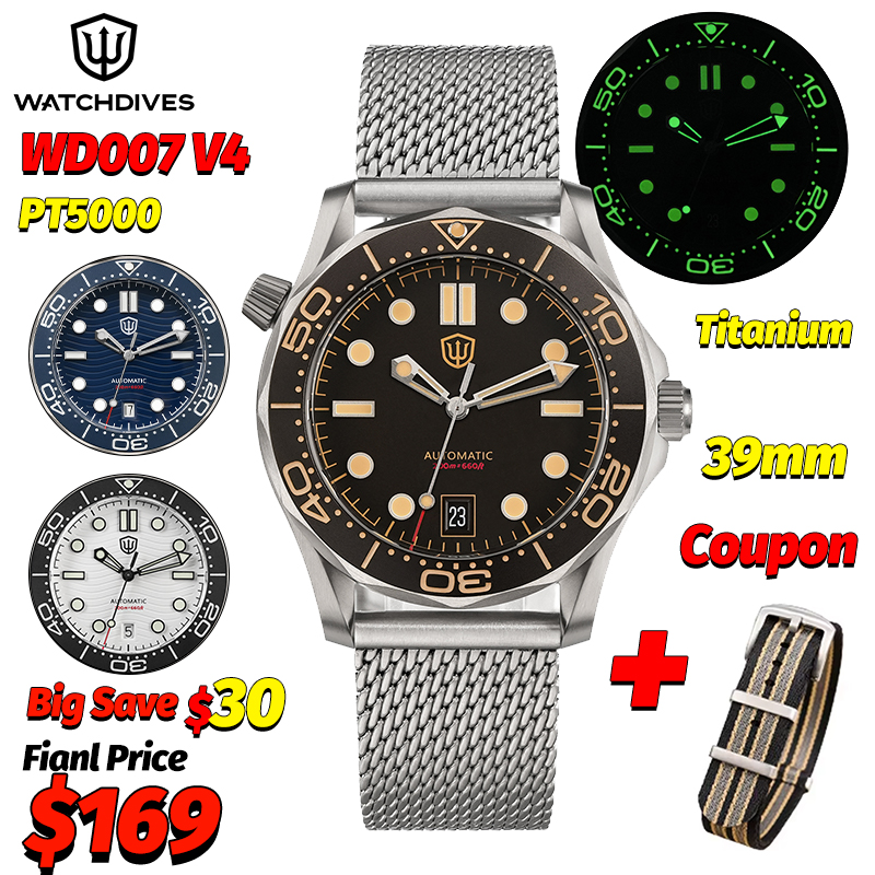 Watchdives Wd007 V4 39Mm NTTD  - Body Jewelry Titanium avis et prix