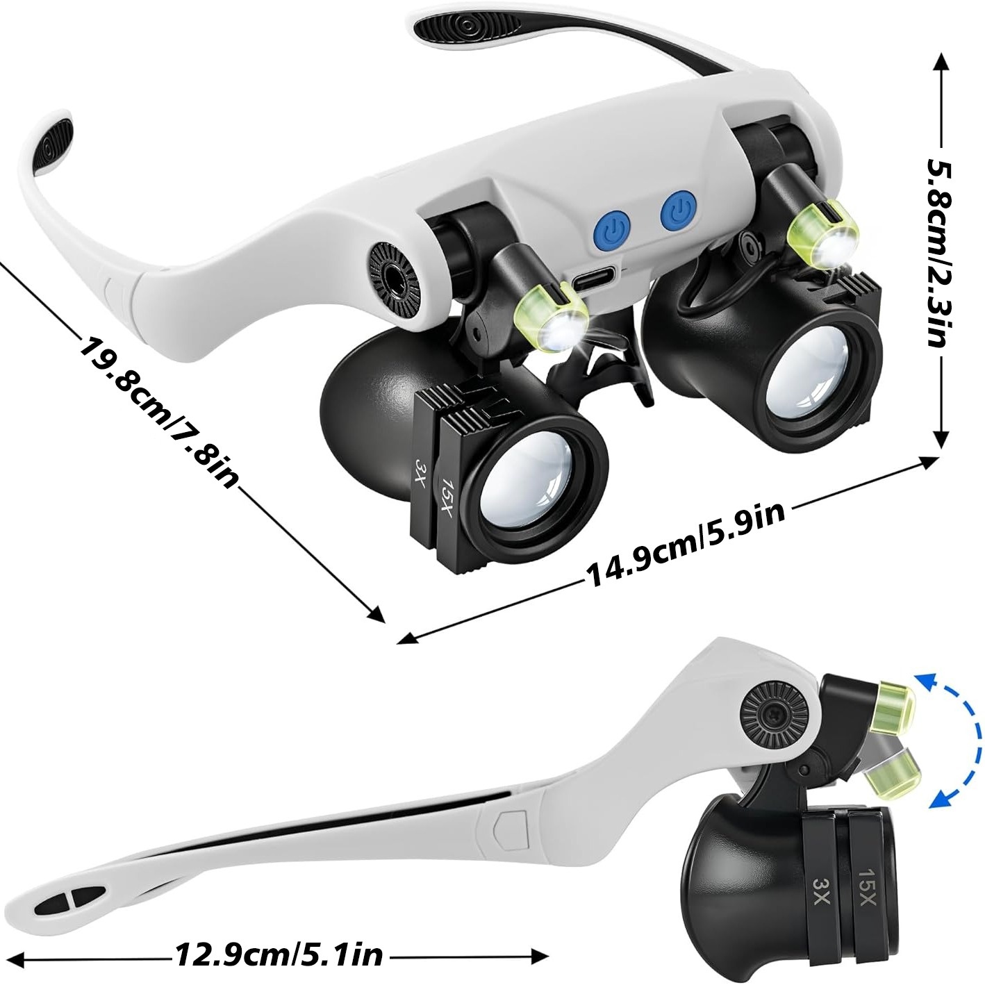 Lunettes grossissantes à LED à - Body Jewelry Display Case avis et prix