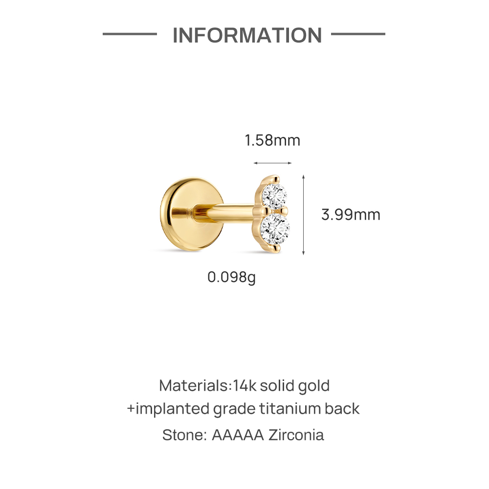 CANNER 1PC 14K Or massif Doubl - Body Jewelry Titanium avis et prix