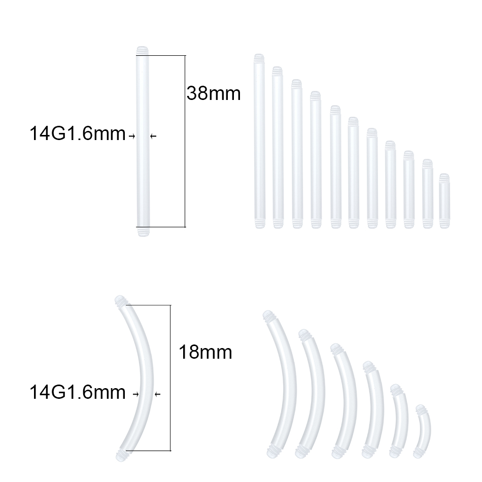 Bioplast – lot de 50 pièces de - Nipple Bar Curved avis et prix