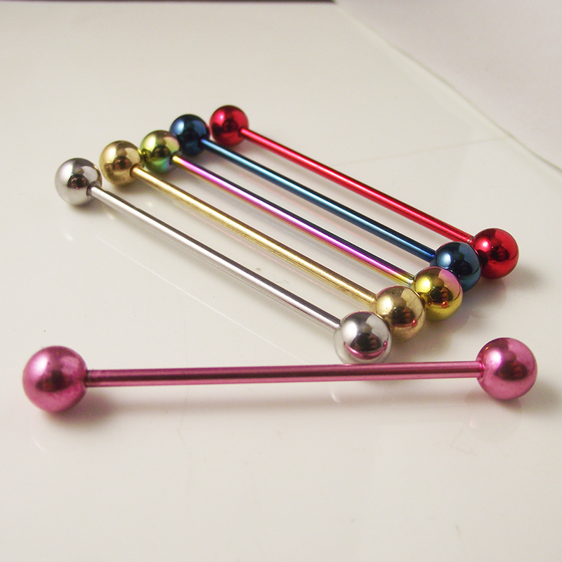 Anneau de langue en acier inox - Industrial Barbell Long avis et prix