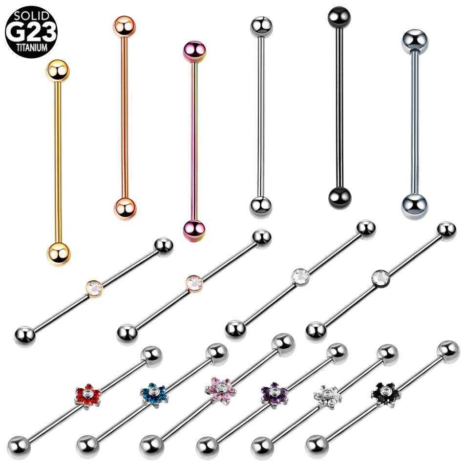 Boucles d'oreilles en titane,  - Industrial Barbell Long avis et prix