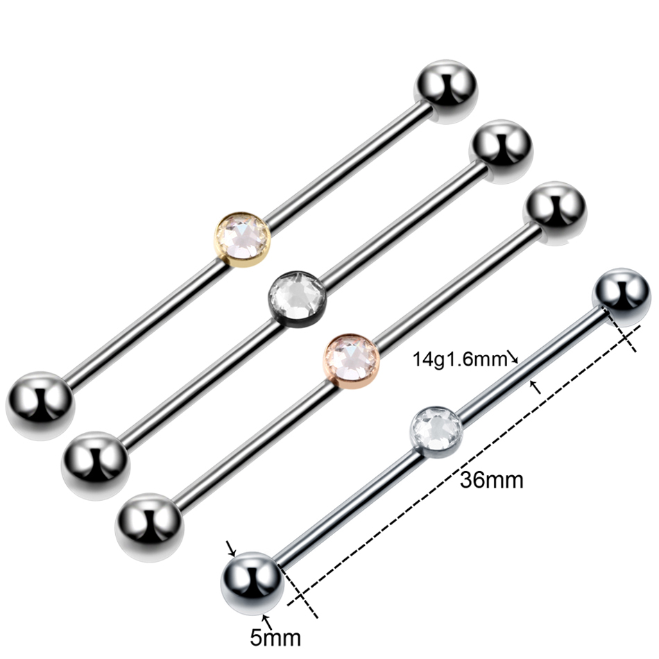 Boucles d'oreilles en titane,  - Industrial Barbell Long avis et prix