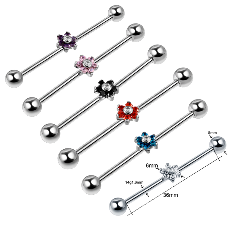 Boucles d'oreilles en titane,  - Industrial Barbell Long avis et prix