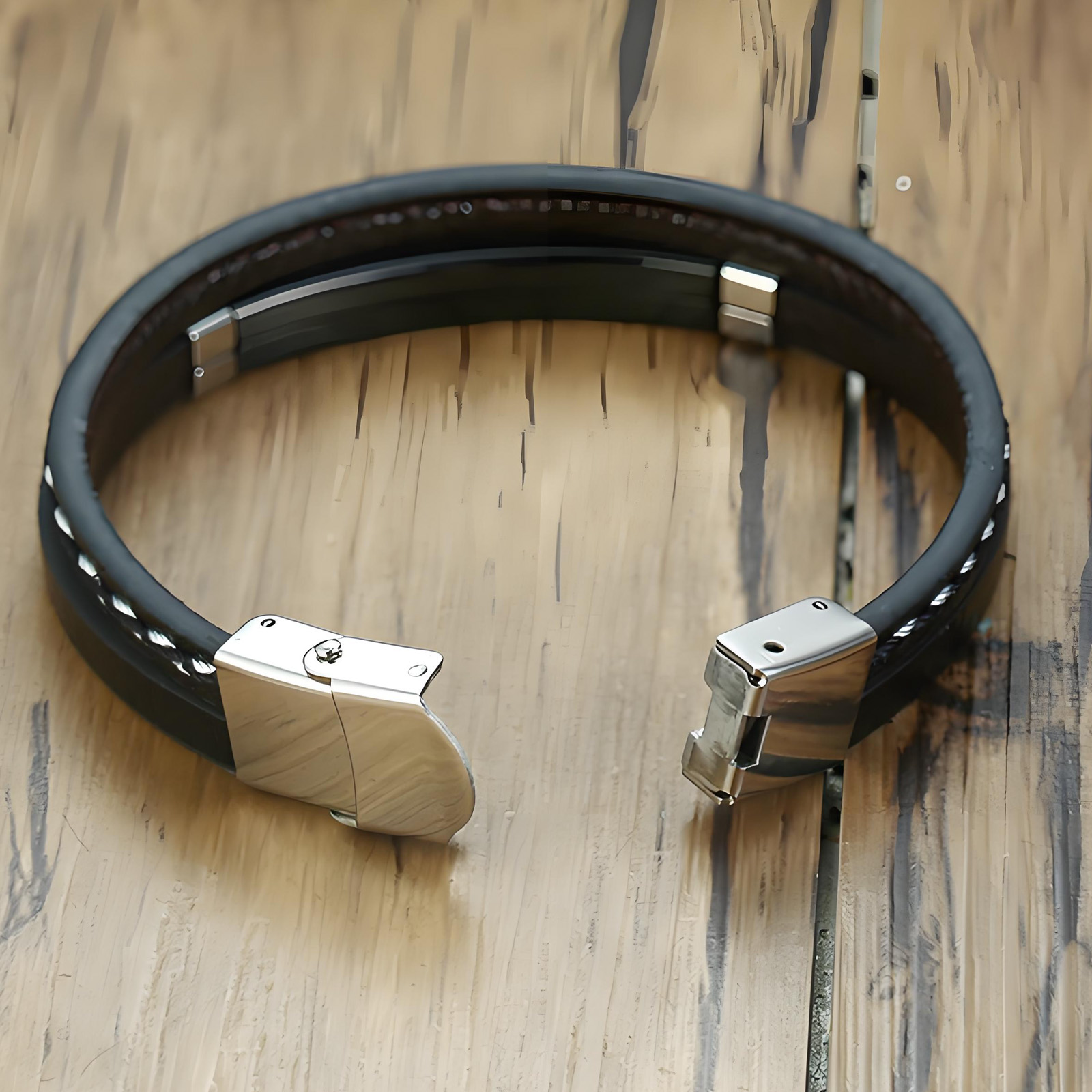 Bracelet en cuir PU tressé dou - Body Jewelry Back avis et prix
