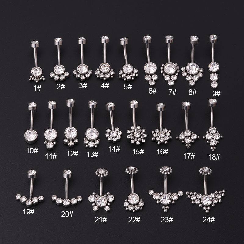 Anneaux de nombril en zircon d - Body Jewelry Titanium avis et prix