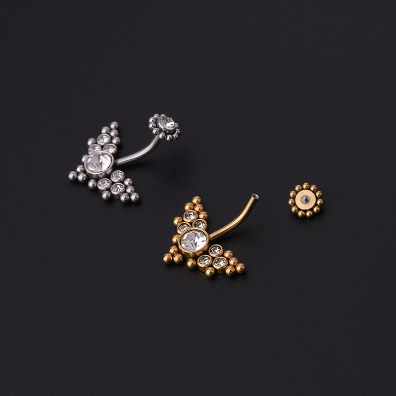 Anneaux de nombril en zircon d - Body Jewelry Titanium avis et prix