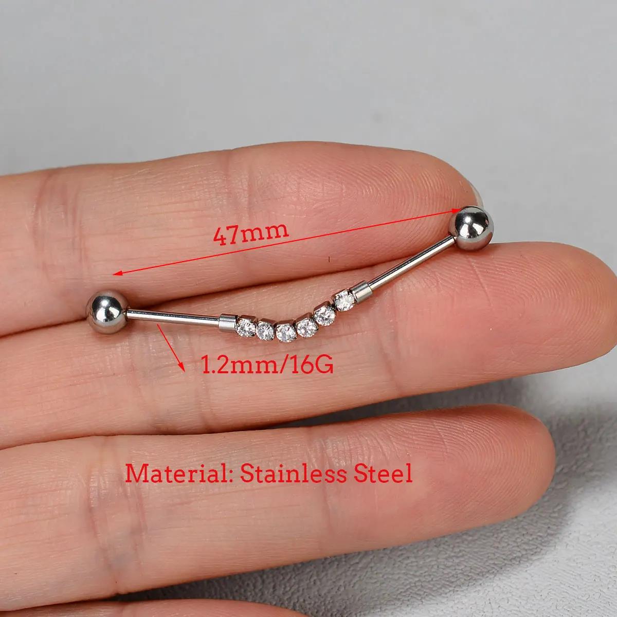 1 pièce Barbell de piercing dr - Industrial Barbell Long avis et prix